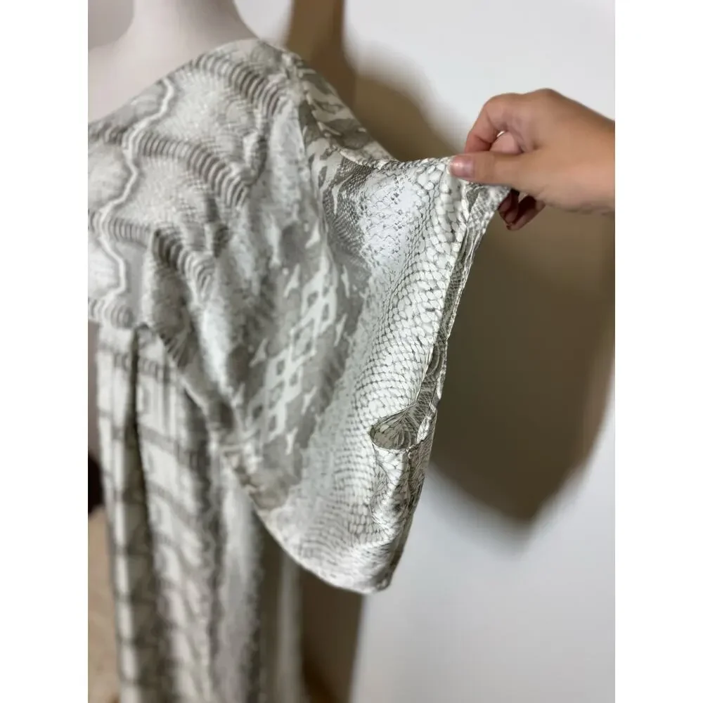 fab'rik Everly one Shoulder Snake Print Maxi Dress Sz S NWT - Picture 4 of 9